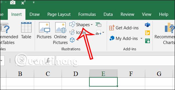 Cách vẽ đường thẳng, vẽ mũi tên trong Excel