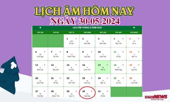 Lịch âm 10/5 - Âm lịch hôm nay 10/5 chính xác nhất - lịch vạn niên 10/5/2024