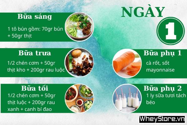 Thực đơn giảm cân 7 ngày cho học sinh đơn giản tiết kiệm