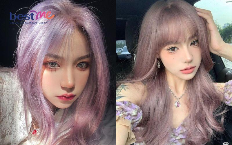 Thử ngay 5 kiểu nhuộm tóc màu tím sữa cho nàng đẹp nổi bật