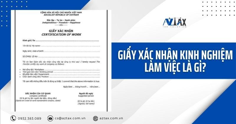 Mẫu giấy xác nhận kinh nghiệm làm việc mới nhất 2024