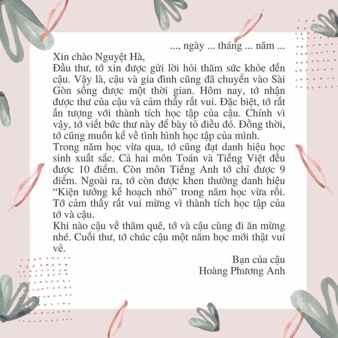 Tập làm văn lớp 3: Viết thư cho một người bạn ở xa (33 mẫu) Những bài văn mẫu lớp 3