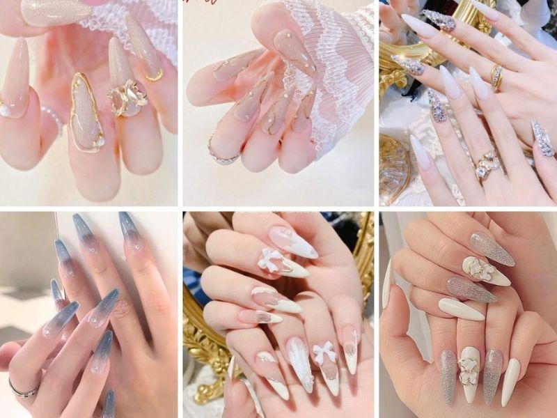 Mẫu Nail Móng Nhọn