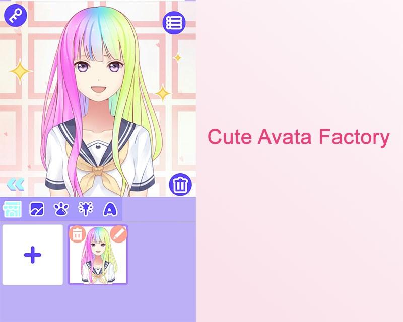 Giao diện ứng dụng Cute Avatar Factory