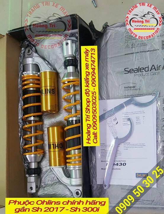 Đập hộp phuộc Ohlins chính hãng dành cho SH 2017 và SH 300i