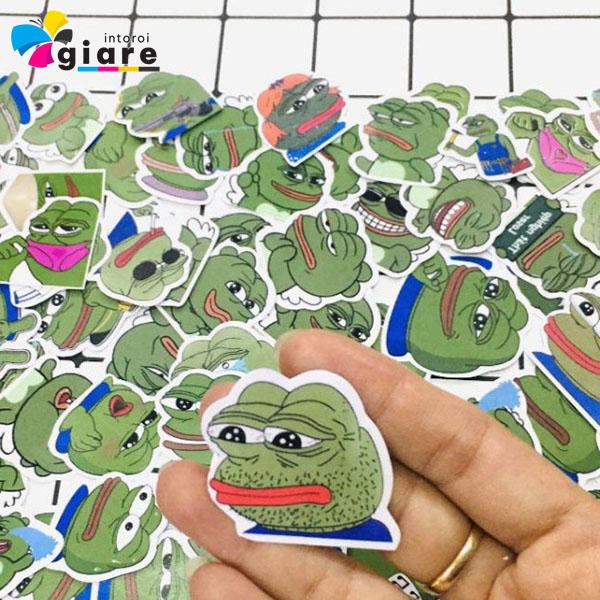 Mẫu sticker ếch xanh pepe buồn bã