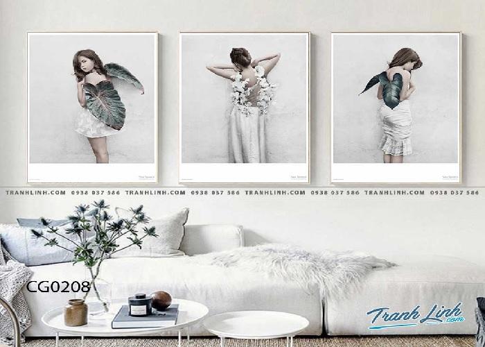 Tranh cô gái: Nét đẹp cuốn hút cho gia đình