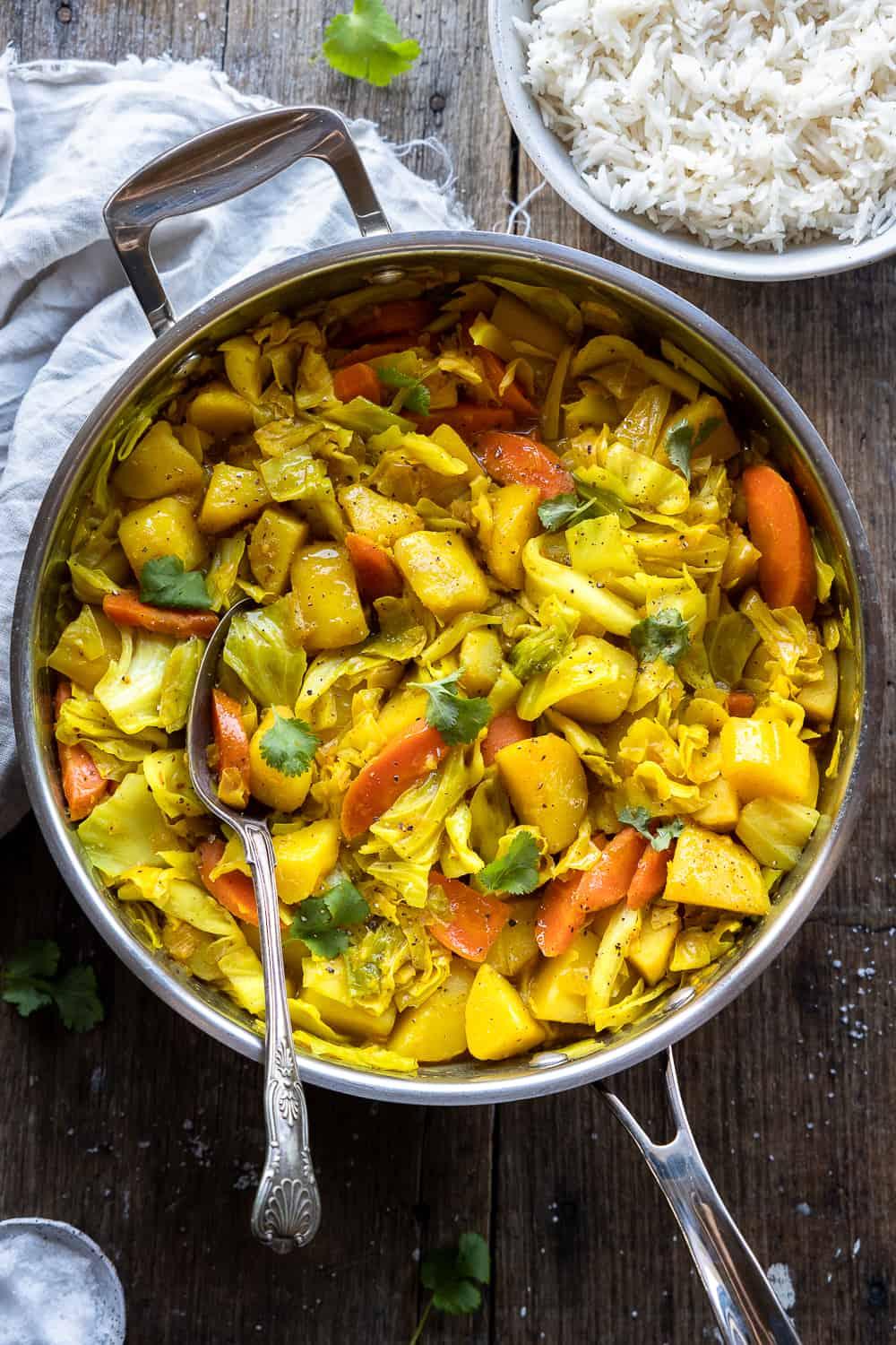 Tikil Gomen (Ethiopian Cabbage & Potatoes)