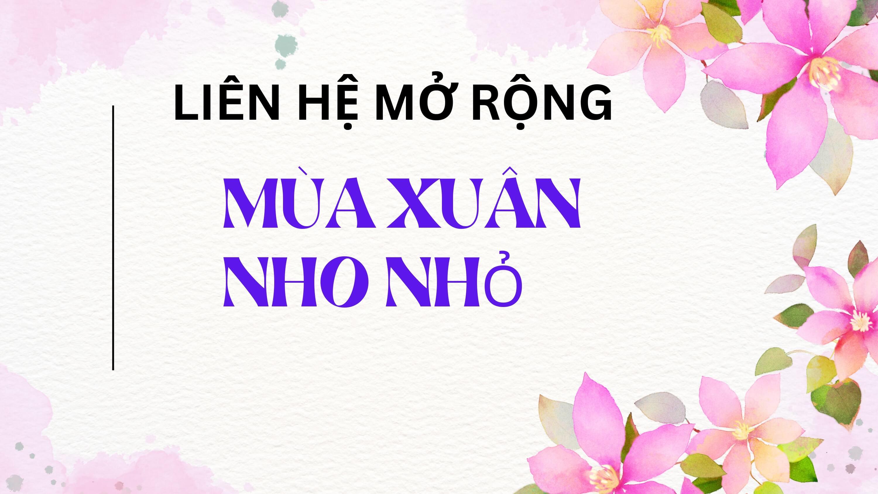Liên hệ mở rộng Mùa xuân nho nhỏ