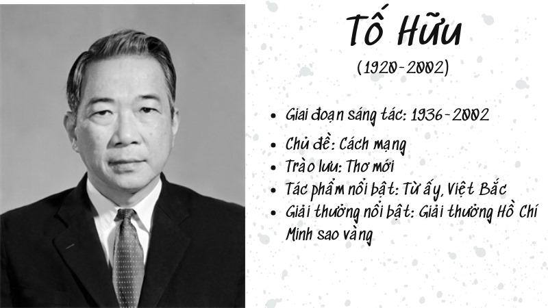 Giới thiệu về tác giả Tố Hữu, tóm tắt tiểu sử nhà văn Tố Hữu