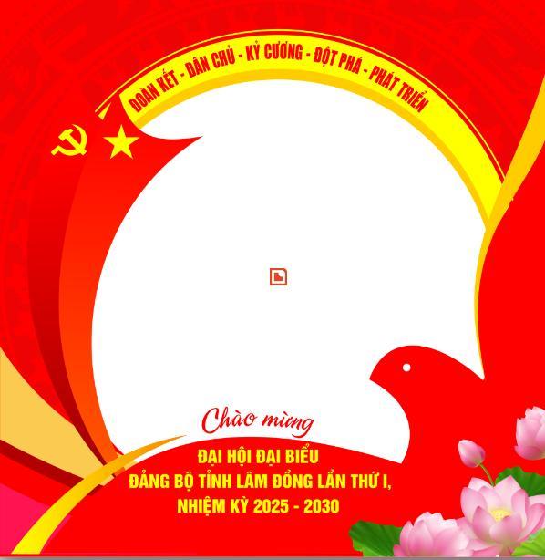 Avatar đại diện chào mừng Đảng bộ tỉnh Lâm Đồng lần thứ I, nhiệm kỳ 2025 - 2030