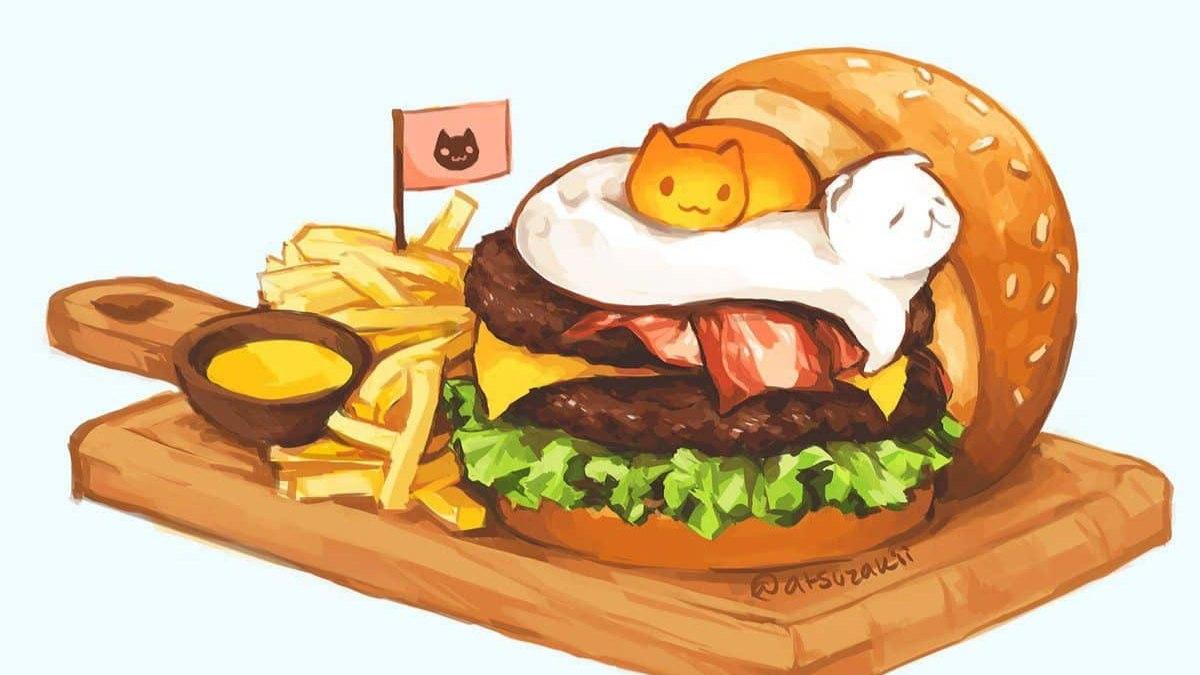 Hình nền đồ ăn cute siêu dễ