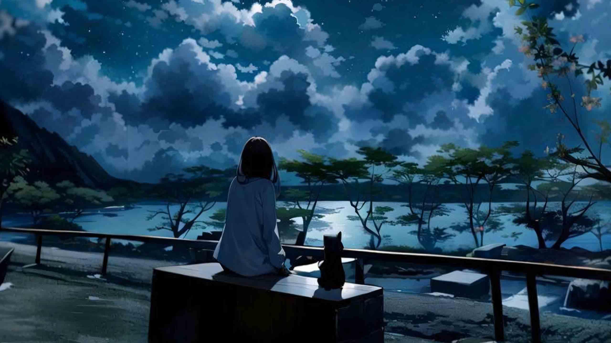 anh phong canh chill buon anime 2560px 1440px 2k 6