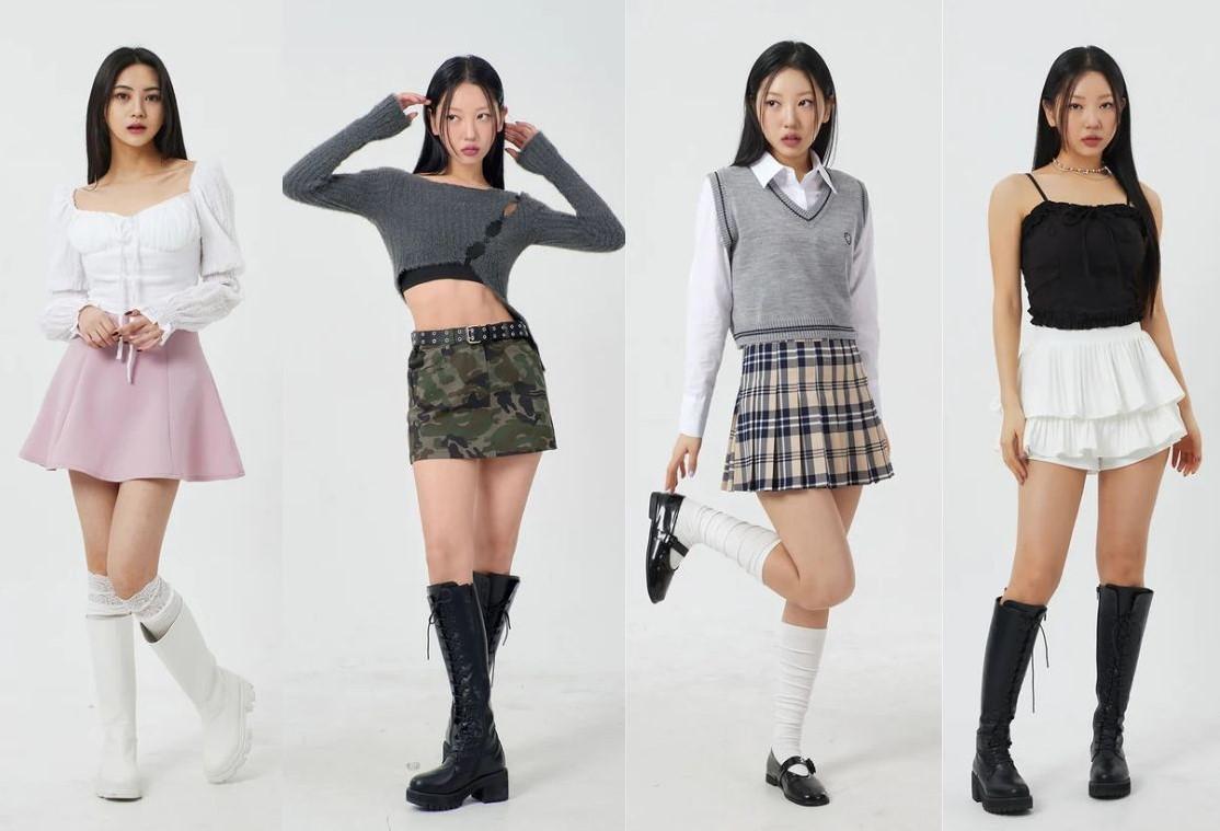 phối đồ với chân váy ngắn