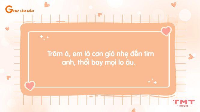 câu thả thính tên Trâm