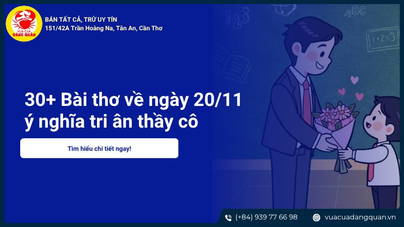 30+ Bài thơ về ngày 20/11 ý nghĩa dành tặng tri ân thầy cô 2025