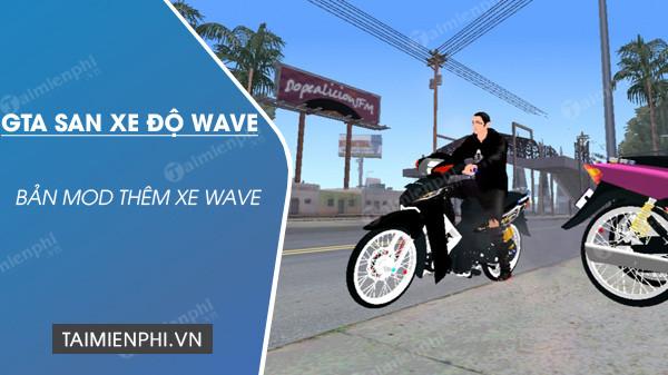 Mô tả người chơi đang thực hiện kỹ thuật bốc đầu xe máy wave trong game GTA San Andreas