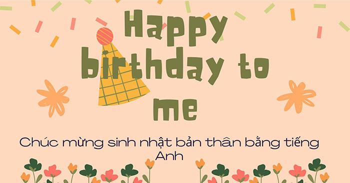 Một người đang cầm chiếc bánh sinh nhật nhỏ với nến, thể hiện sự tự chúc mừng sinh nhật cá nhân bằng tiếng Anh.
