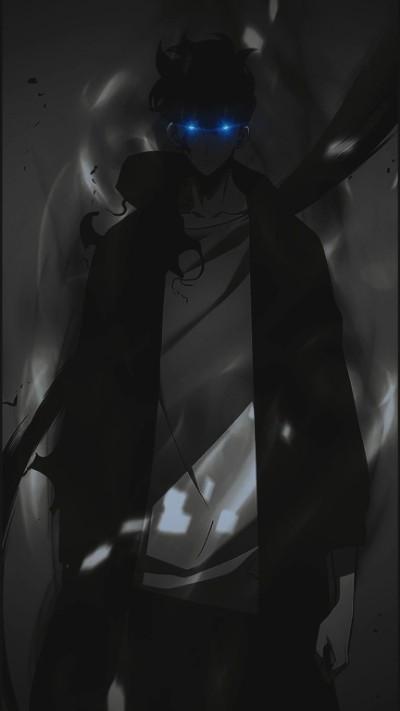 Hình nền anime nam ngầu tông tối 4K, ánh nhìn lạnh lùng