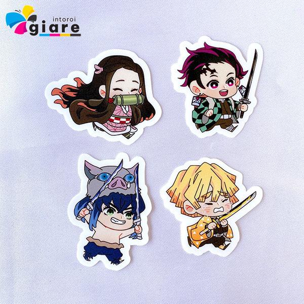 Mẫu sticker Kimetsu No Yaiba chibi cute