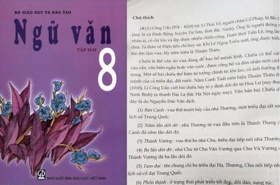 Bộ GD-ĐT yêu cầu giải trình lỗi sai chính tả trong sách Ngữ văn lớp 8 - Báo và Phát thanh - Truyền hình Ninh Bình
