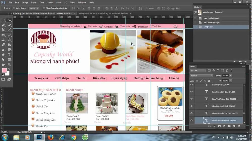Vì sao nên thiết kế web bằng photoshop