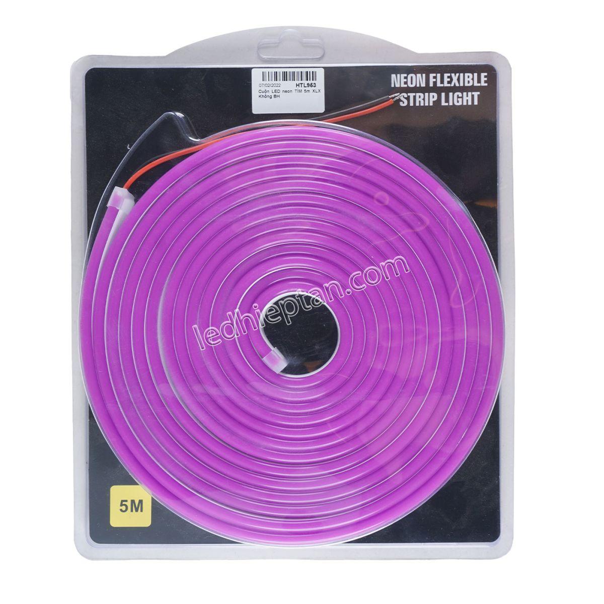 Cuộn LED neon TÍM 5m XLX Silicone