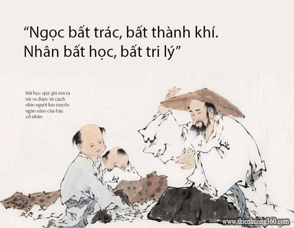 Ngọc bất trác bất thành khí, nhân bất học bất tri lý