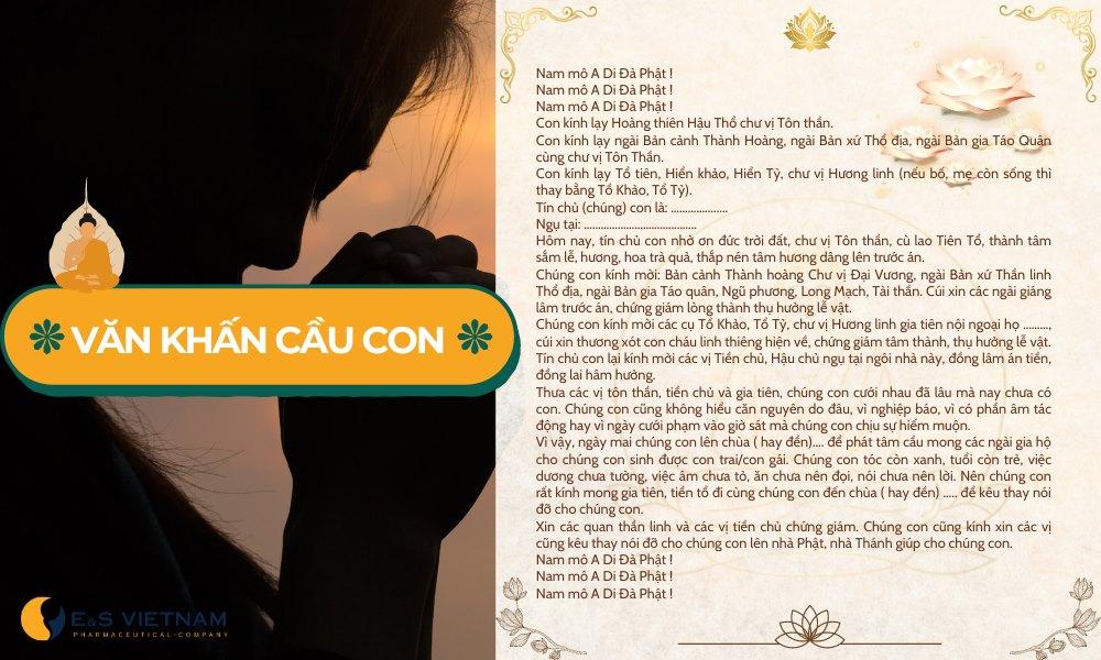 Văn khấn cầu con tại nhà