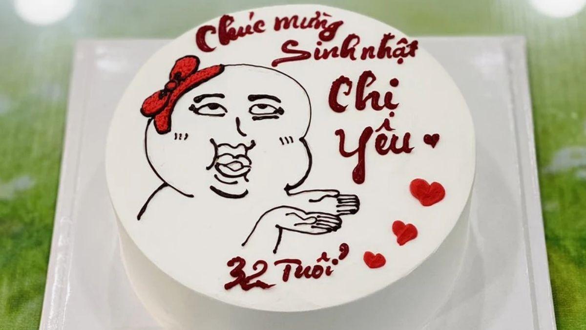 Ảnh chúc mừng sinh nhật troll với bánh kem và nến