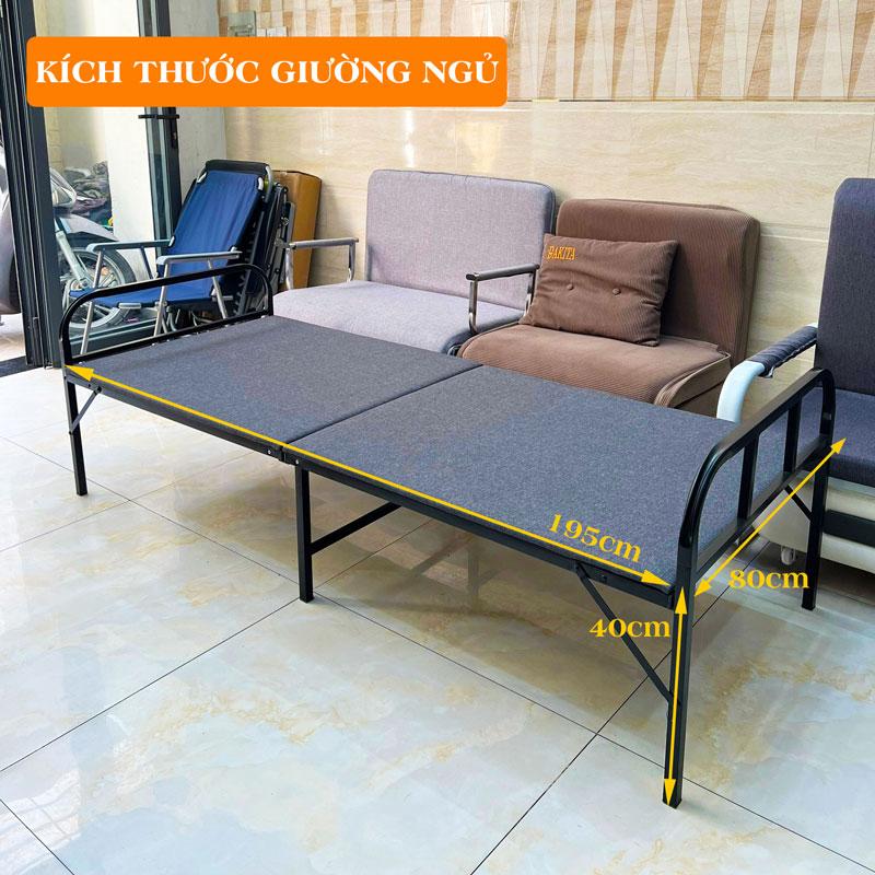 [NỆM DÀY – THÉP TỐT- NẰM CAO RÁO] Giường Ngủ Có Nệm Gấp Gọn DAKITA DKN – 803V