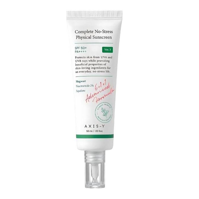 Kem Chống Nắng Vật Lý Dịu Nhẹ AXIS-Y Complete No-Stress Physical Sunscreen SPF 50+ PA++++ Ver.3
