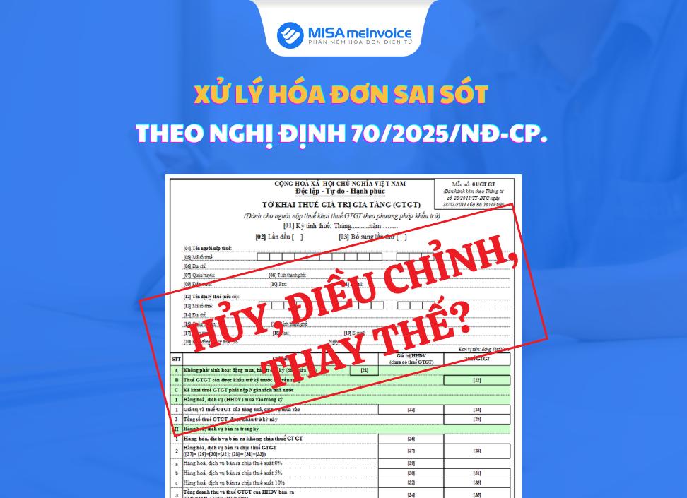 xử lý hóa đơn sai sót