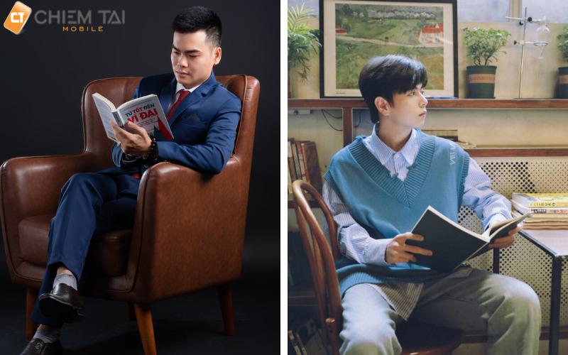 Cách tạo dáng chụp ảnh nam ngồi đọc sách