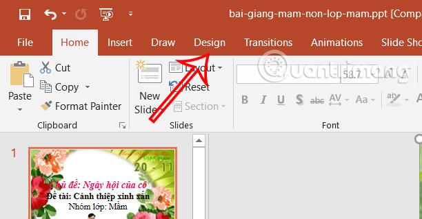 Chỉnh nền trong slide PowerPoint