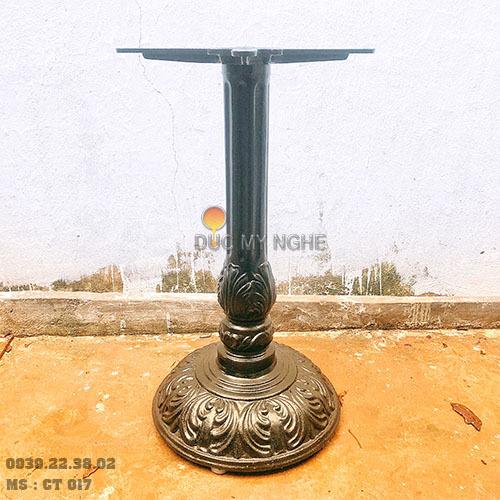Chân Bàn Gang Đúc Cafe Highlands Đế Tròn Hoa Văn Ngoài Trời CT017