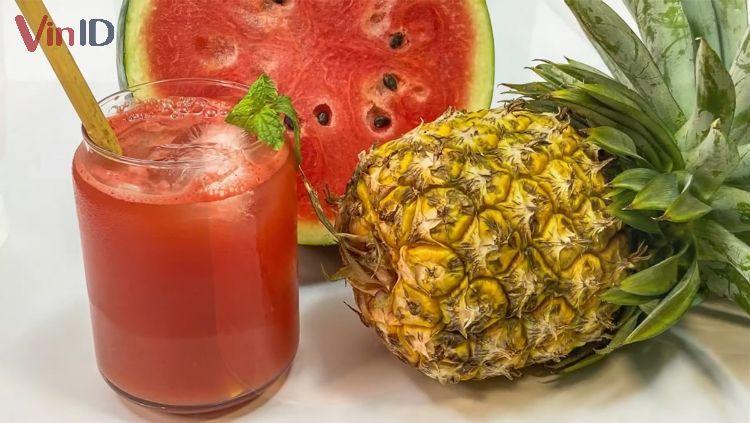 Nước ép dưa hấu với dứa