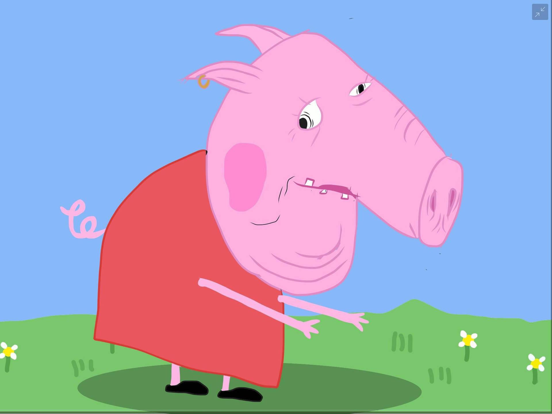 Peppa Pig cúi người meme
