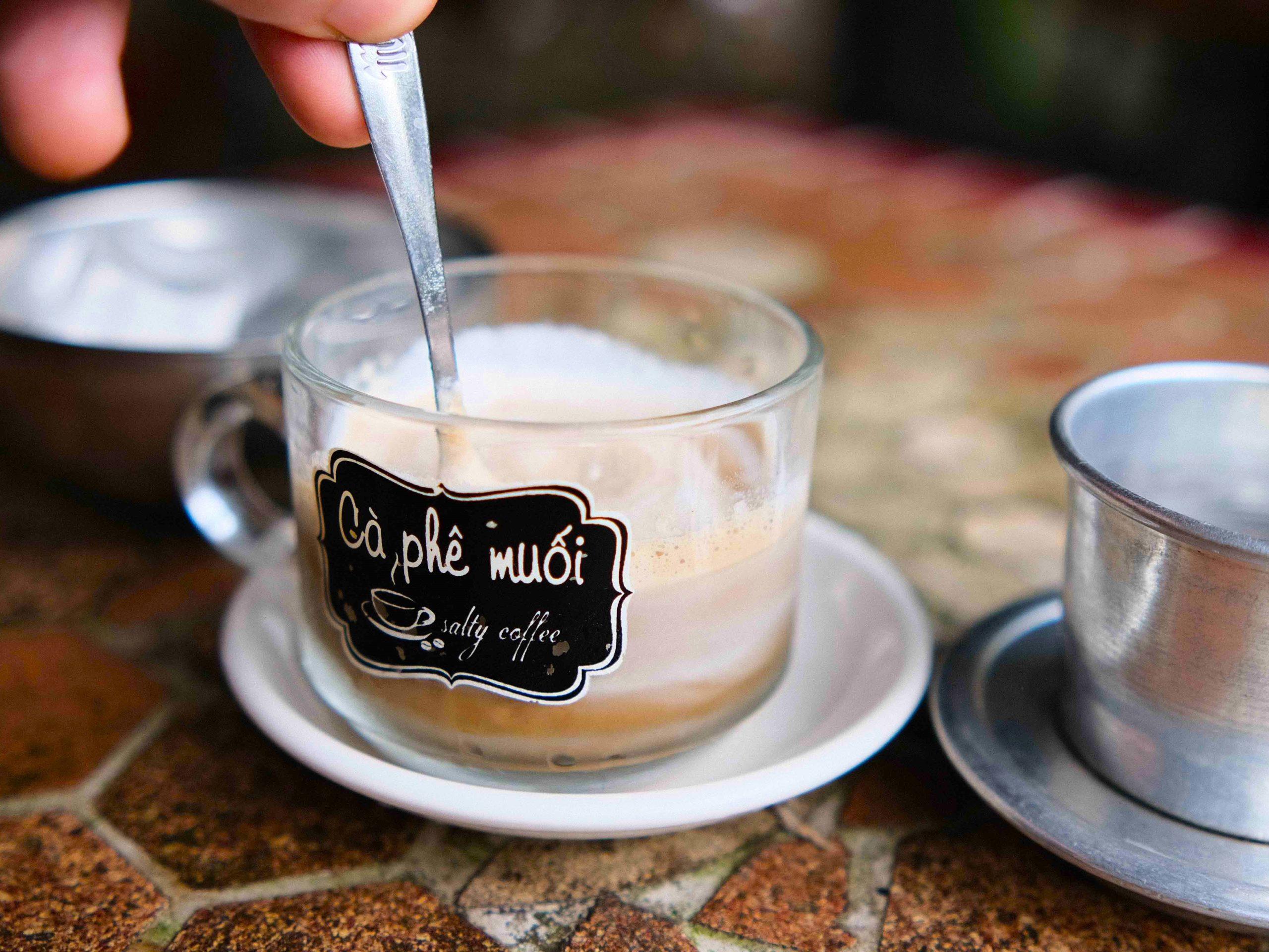 Salt Coffee, Cà Phê Muối, Hue, Vietnam