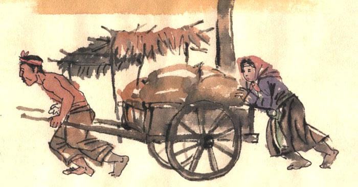 Phân tích chi tiết nụ cười của Tràng và giọt nước mắt của bà cụ Tứ