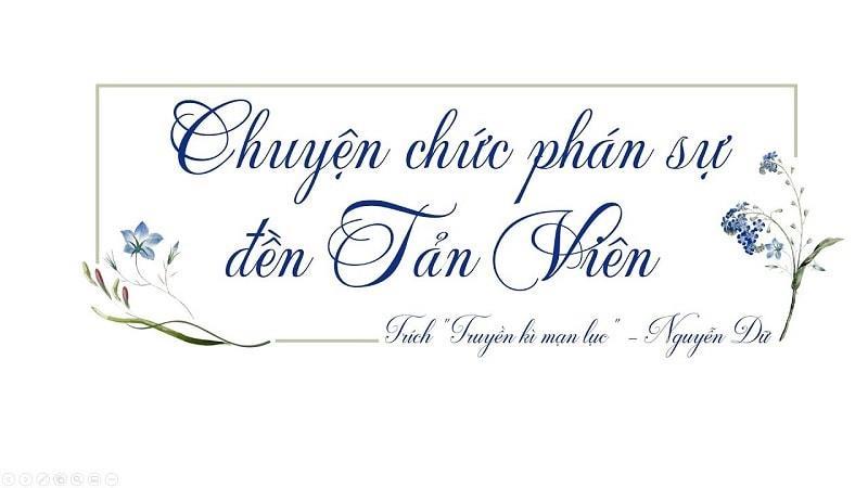 Ngô Tử Văn dưới âm ty, chuyện chiếc phán sự đền Tản Viên