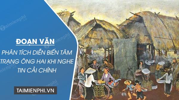Đoạn văn phân tích diễn biến tâm trạng ông Hai khi nghe tin cải chính