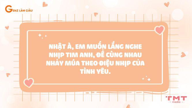 câu thả thính tên Nhật hay