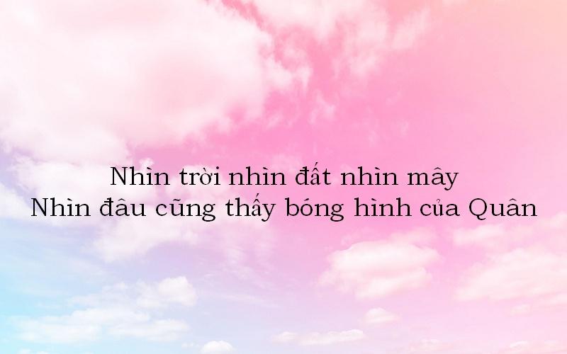 thả thính tên Quân