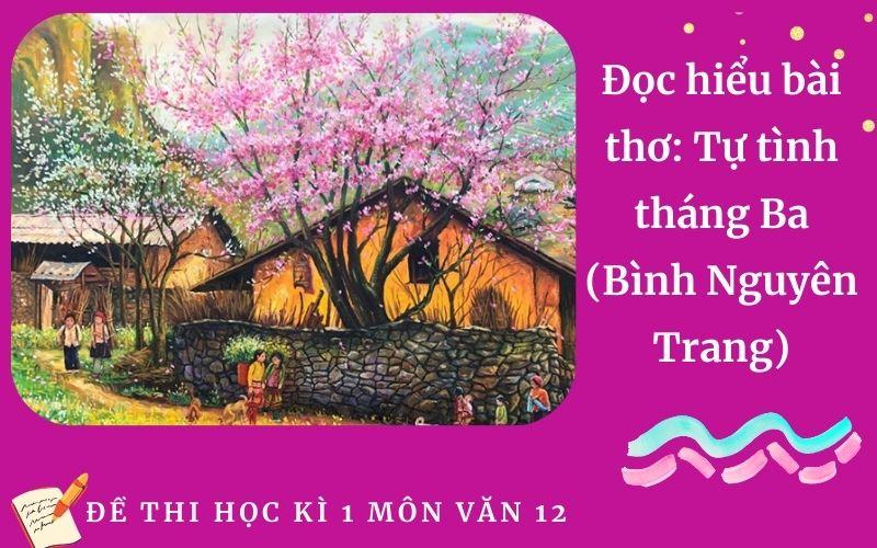 Đọc hiểu bài thơ: Tự tình tháng Ba (Bình Nguyên Trang)