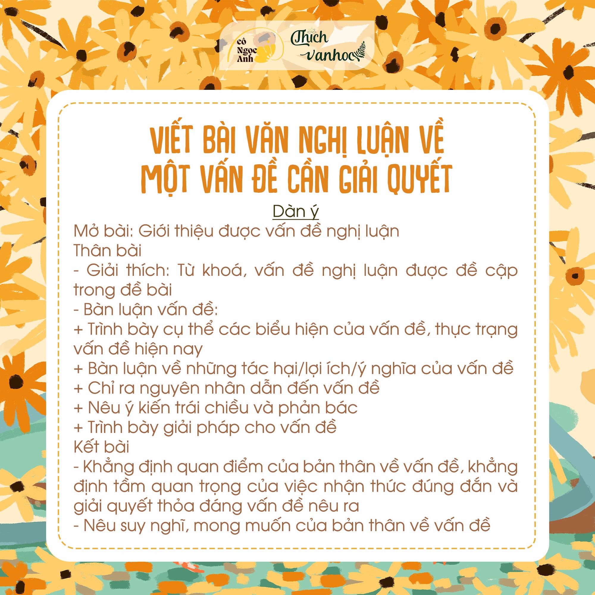 Viết bài văn nghị luận về một vấn đề cần giải quyết