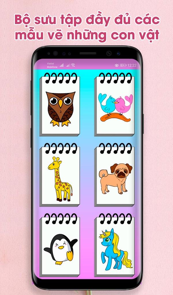 Bộ sưu tập đầy đủ các mẫu vẽ của những con vật