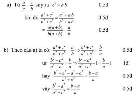 frac{{{b^2} - {a^2}}}{{{a^2} + {c^2}}} = frac{{b - a}}{a}