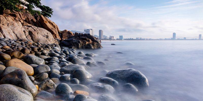 Khung cảnh thơ mộng tựa tranh vẽ tại Ghềnh Ráng Tiên Sa