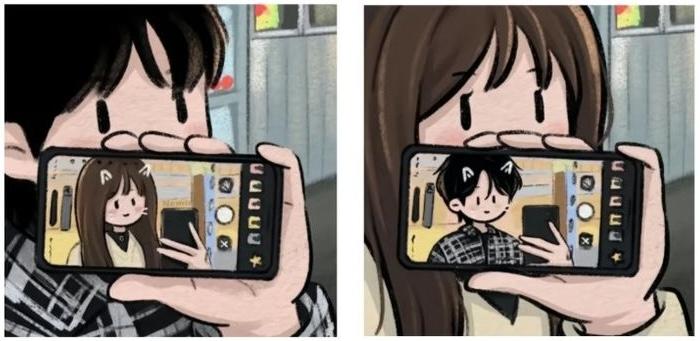 Trọn bộ hình nền cặp đôi dễ thương, ảnh chibi couple lãng mạn được đổi kích thước online, miễn phí